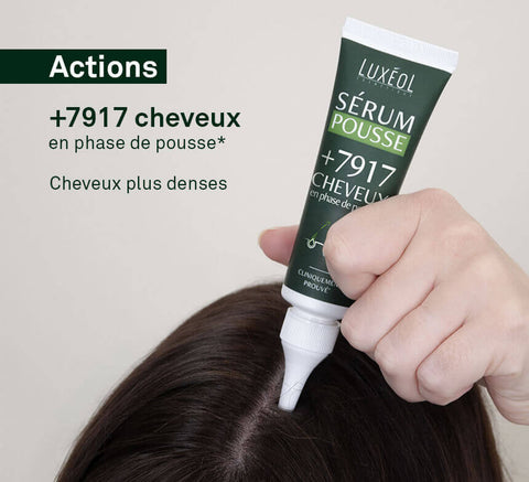 Serum applicator on scalp – +7917 growing hairs action.