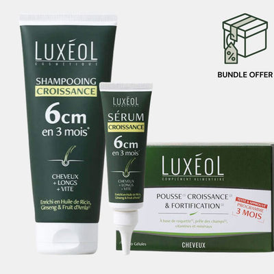 Hair growth vitamins, shampoo and serum all in one in perfect bundle