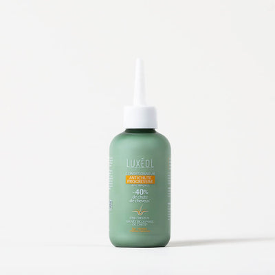 Luxéol Progressive Anti‑Hair Loss Conditioner 150 ml bottle on minimal background, reduces hair loss by 40%.